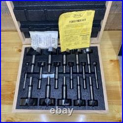 Fisch 16-Piece Wave Cutter Evolution Forstner Bit Set with Wooden Box (Imperial)