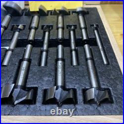 Fisch 16-Piece Wave Cutter Evolution Forstner Bit Set with Wooden Box (Imperial)