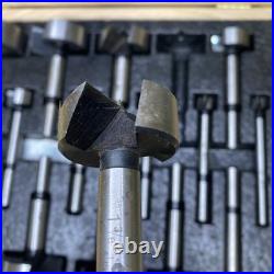 Fisch 16-Piece Wave Cutter Evolution Forstner Bit Set with Wooden Box (Imperial)