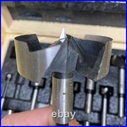 Fisch 16-Piece Wave Cutter Evolution Forstner Bit Set with Wooden Box (Imperial)