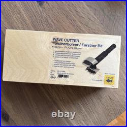 Fisch Wave Cutter Forstner Drill Bit Set, 6-Piece Metric Woodworking Tool Set