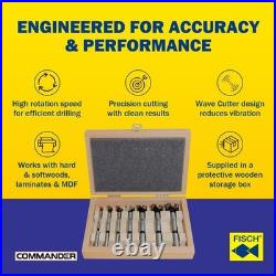 Fisch Wave Cutter Forstner Drill Bit Set, 7-Piece Metric Woodworking Tool Set
