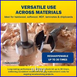 Fisch Wave Cutter Forstner Drill Bit Set, 7-Piece Metric Woodworking Tool Set