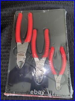 For Snap On Tools NEW 3 Piece RED Cutter Pliers Set PL803A