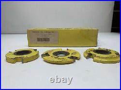 Freeborn Tool T-Alloy Tipped Shaper Cutter Shaping Cutting 1-1/4 Bore Set Of 3