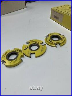 Freeborn Tool T-Alloy Tipped Shaper Cutter Shaping Cutting 1-1/4 Bore Set Of 3