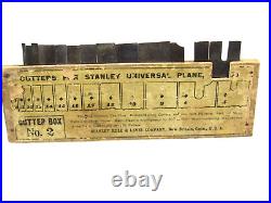 Great Stanley # 55 Combination Plow Plane Cutter Set # 2 In Box 13 Cutter T9090c
