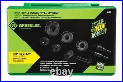 Greenlee 648 Quick Change Carbide Cutter Set, 8pcs