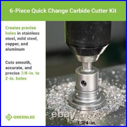 Greenlee 660 6Pc Quick Change Carbide Hole Cutter Set 7/8-2in Stainless Steel