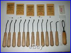 Gunline Dem Bart Gun Checkering Tool Set 13 Tools + Extra Cutters 1 Brownell Ind