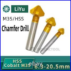 HSS Chamfer Chamfering Cutter End Mill Tool Countersink Drill Bit Set 90 degree