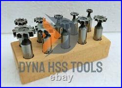 HSS Woodruff Key Seat Cutters Set Of 10 Pieces In Wooden Stand Shank 1/2