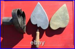 HUGE Rare Vintage Millinery Leaf Tool Mold Bronze Antique Cutter SET #23