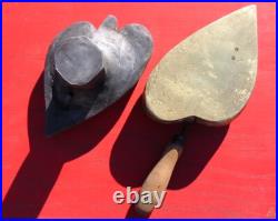 HUGE Rare Vintage Millinery Leaf Tool Mold Bronze Antique Cutter SET #23