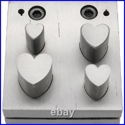 Heart Shape Disc Cutter 4 Size Punch Set Jewelry Design Gold Silver Cutting Tool