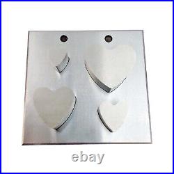 Heart Shape Disc Cutter Set of 4 Different Sizes Jewelery Making Tool Die