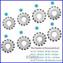High-Speed Steel Gear Cutter Set 55mm Diameter