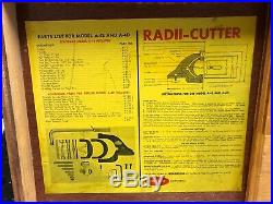 Holdridge 4-S Radii 3D Radius Cutter Tool Set Lathe Radii Concave Machinist