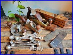 Huge Patternmakers Tool Set Stanley 71 Router Jack & Block Plane Convex Soles