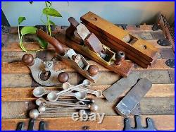 Huge Patternmakers Tool Set Stanley 71 Router Jack & Block Plane Convex Soles