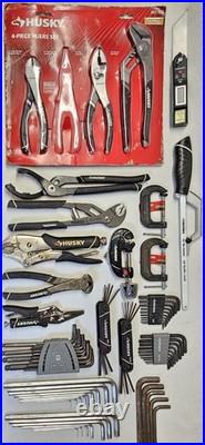 Husky Hand Tool Lot + 14 Bag Wrenches Allen Keys Chisels Tubing Cutter New Used