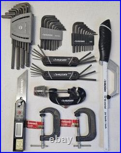 Husky Hand Tool Lot + 14 Bag Wrenches Allen Keys Chisels Tubing Cutter New Used