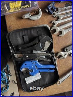 Husky Ridgid Home-Flex Mixed Tool Set Wrenches, Tube Cutter, Bender Bag