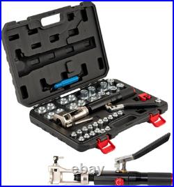 Hydraulic Flaring Tool Kit, Universal Brake Flaring Tool Set with Tubing Cutter