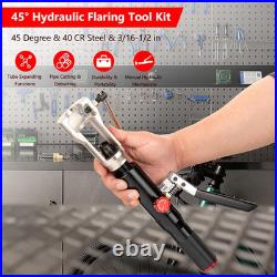 Hydraulic Flaring Tool Kit, Universal Brake Flaring Tool Set with Tubing Cutter