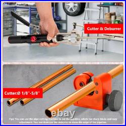 Hydraulic Flaring Tool Kit, Universal Brake Flaring Tool Set with Tubing Cutter