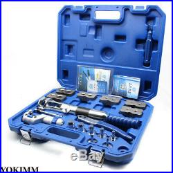 Hydraulic Flaring Tool Set Kit 18pcs Pipe Fuel Line Kit Expander + Cutter