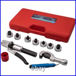 Hydraulic HVAC Tube Expander Heads Swaging Tubing Cutter 7 Lever Tool Kit Set