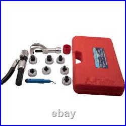 Hydraulic HVAC Tube Expander Heads Swaging Tubing Cutter 7 Lever Tool Kit Set