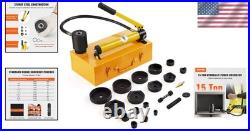 Hydraulic Hole Cutter Set with 10 Dies, Metal Sheet Tools