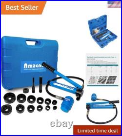 Hydraulic Knockout Punch Electrical Conduit Hole Cutter Set KO Tool Kit