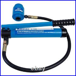 Hydraulic Knockout Punch Electrical Conduit Hole Cutter Set KO Tool Kit