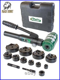 Hydraulic Knockout Punch Electrical Conduit Hole Cutter Set KO Tool Kit 1/2 NeW Hydraulic Knockout Punch Electrical Conduit Hole Cutter Set KO Tool Kit 1/2 NeW