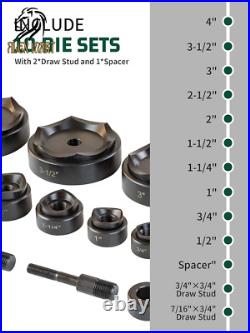 Hydraulic Knockout Punch Electrical Conduit Hole Cutter Set KO Tool Kit 1/2 NeW Hydraulic Knockout Punch Electrical Conduit Hole Cutter Set KO Tool Kit 1/2 NeW