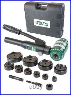 Hydraulic Knockout Punch Electrical Conduit Hole Cutter Set KO Tool Kit 1/2 t Hydraulic Knockout Punch Electrical Conduit Hole Cutter Set KO Tool Kit 1/2 t