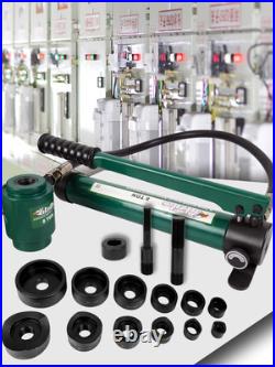 Hydraulic Knockout Punch Electrical Conduit Hole Cutter Set KO Tool Kit 1/2 t Hydraulic Knockout Punch Electrical Conduit Hole Cutter Set KO Tool Kit 1/2 t