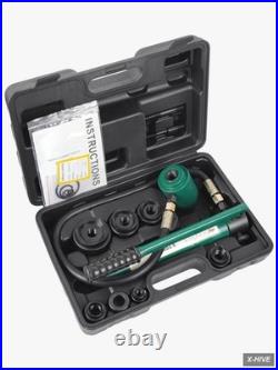 Hydraulic Knockout Punch Electrical Conduit Hole Cutter Set KO Tool Kit 1/2 to
