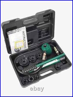 Hydraulic Knockout Punch Electrical Conduit Hole Cutter Set KO Tool Kit 1/2 to 2 Hydraulic Knockout Punch Electrical Conduit Hole Cutter Set KO Tool Kit 1/2 to 2