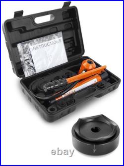 Hydraulic Knockout Punch Electrical Conduit Hole Cutter Set KO Tool Kit 1/2 to 2