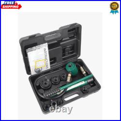 Hydraulic Knockout Punch Electrical Conduit Hole Cutter Set KO Tool Kit 1/2 to 2