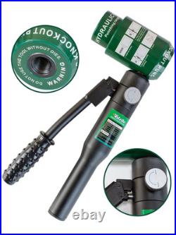 Hydraulic Knockout Punch Electrical Conduit Hole Cutter Set KO Tool Kit 1/2 to 2