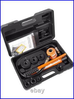 Hydraulic Knockout Punch Electrical Conduit Hole Cutter Set KO Tool Kit 1/2 to 2