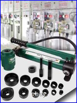 Hydraulic Knockout Punch Electrical Conduit Hole Cutter Set KO Tool Kit 1/2 to 2 Hydraulic Knockout Punch Electrical Conduit Hole Cutter Set KO Tool Kit 1/2 to 2