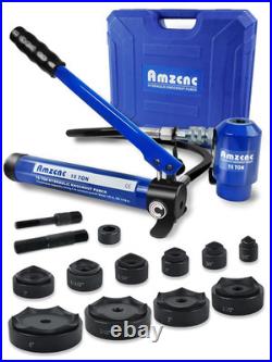 Hydraulic Knockout Punch Electrical Conduit Hole Cutter Set KO Tool Kit 1/2 to 4
