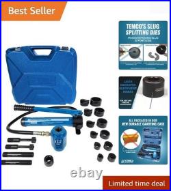 Hydraulic Knockout Punch Electrical Conduit Hole Cutter Set KO Tool Kit 5
