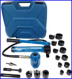 Hydraulic Knockout Punch Electrical Conduit Hole Cutter Set KO Tool Kit 5 Year Hydraulic Knockout Punch Electrical Conduit Hole Cutter Set KO Tool Kit 5 Year